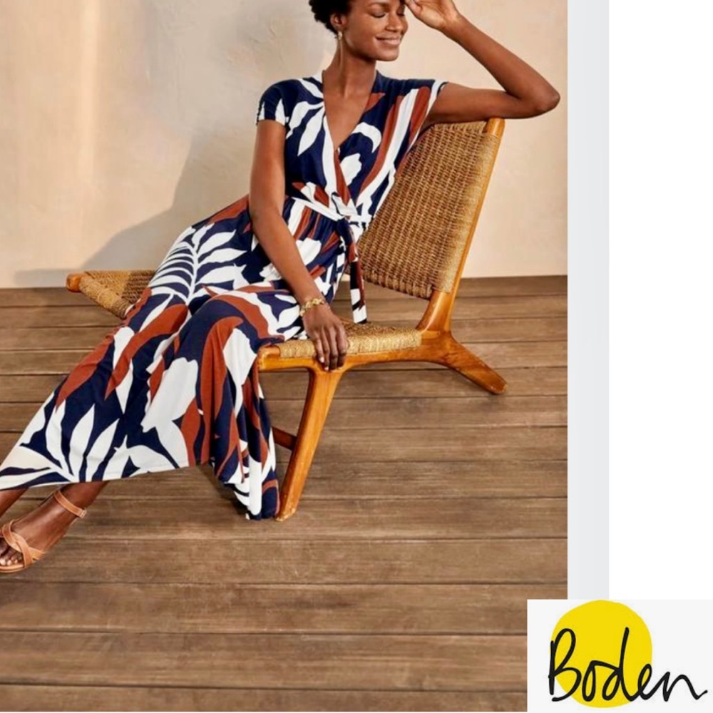 Boden Eleanor Jersey Faux Wrap Maxi Dress - Picture 3 of 14